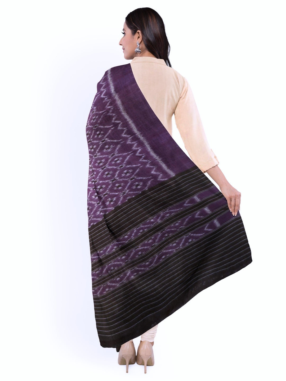 Purple Odisha Cotton Ikat Dupatta