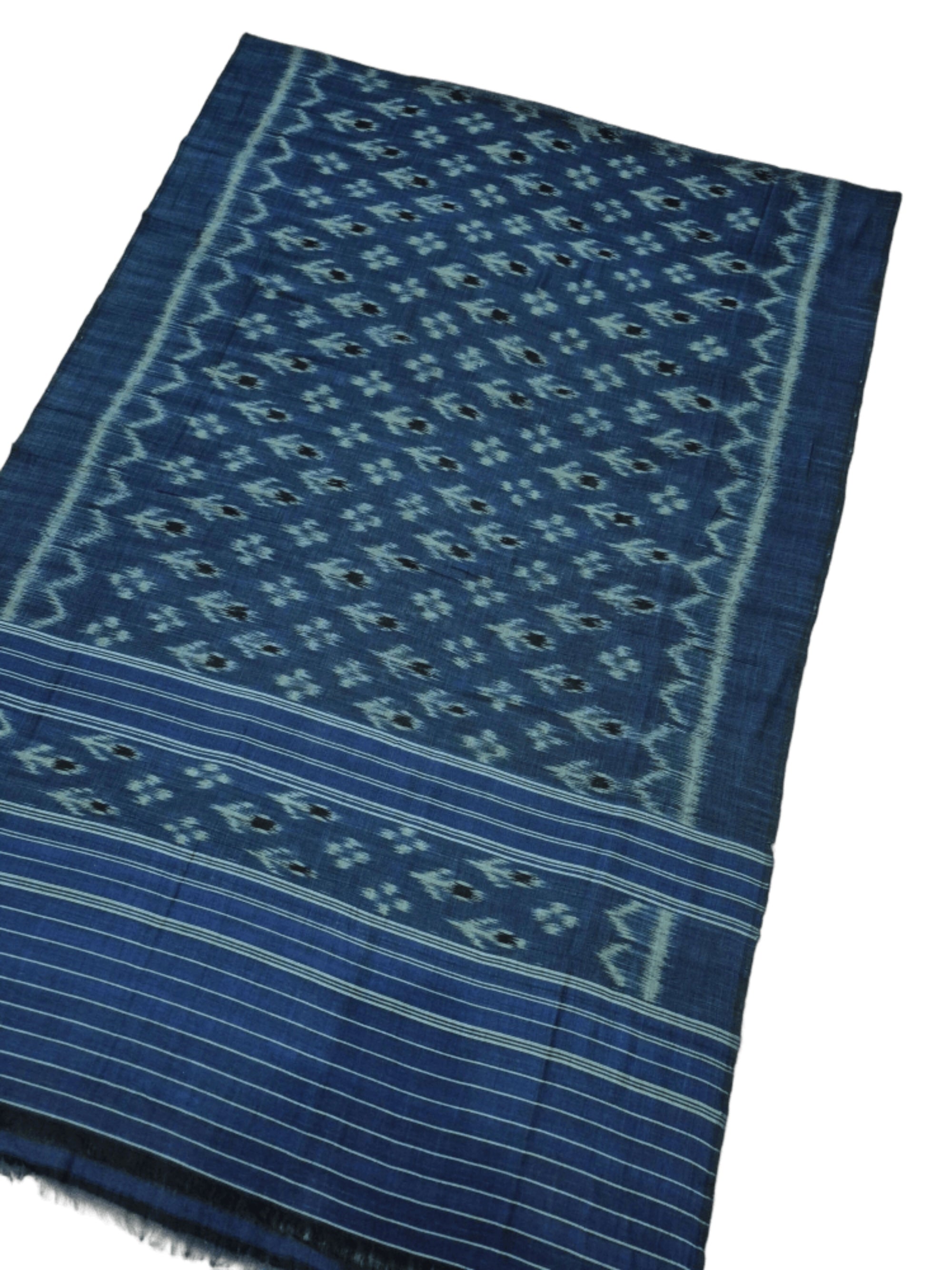 Blue Odisha Cotton Ikat Dupatta