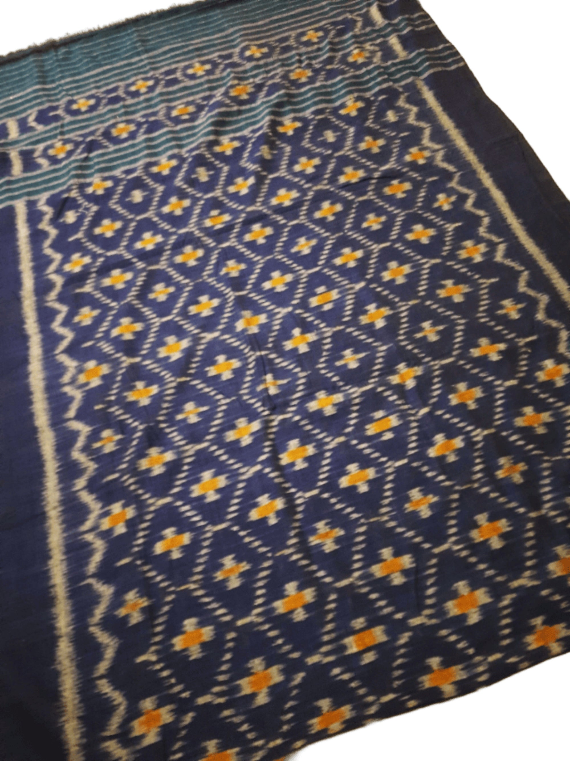 Blue Odisha Cotton Ikat Dupatta