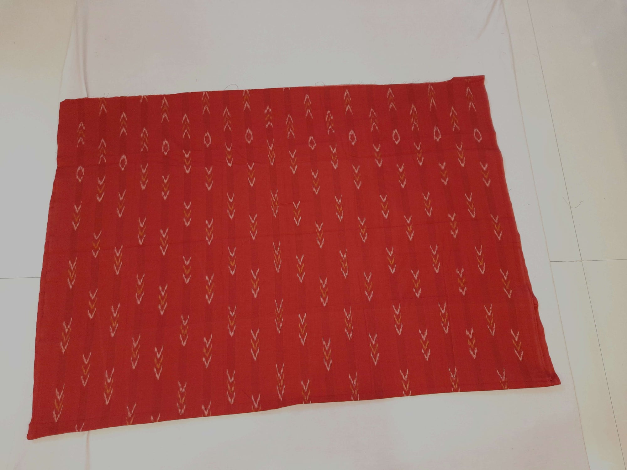 Pink Cotton Ikat saree with cotton ikat blouse piece