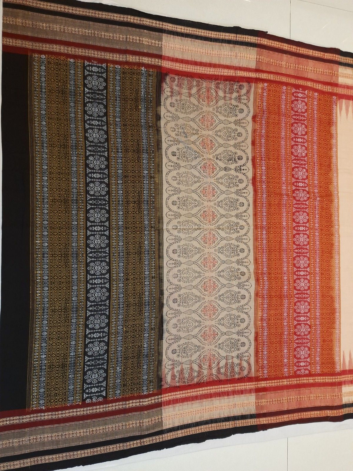 Sand Colour Sambalpuri Cotton Saree with running blouse piece