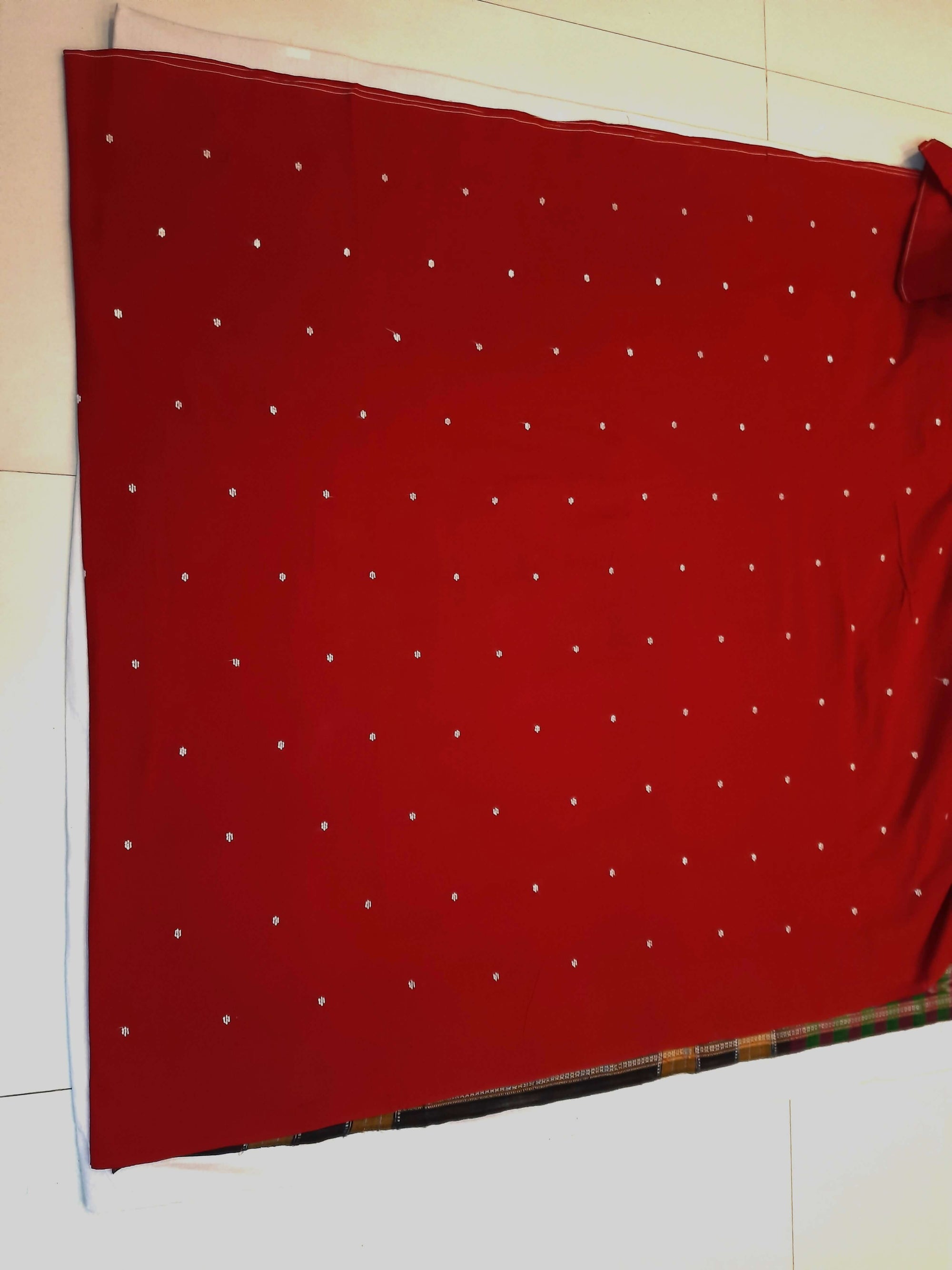 Pink and Red Cotton Odisha Ikat saree with mix match blouse piece