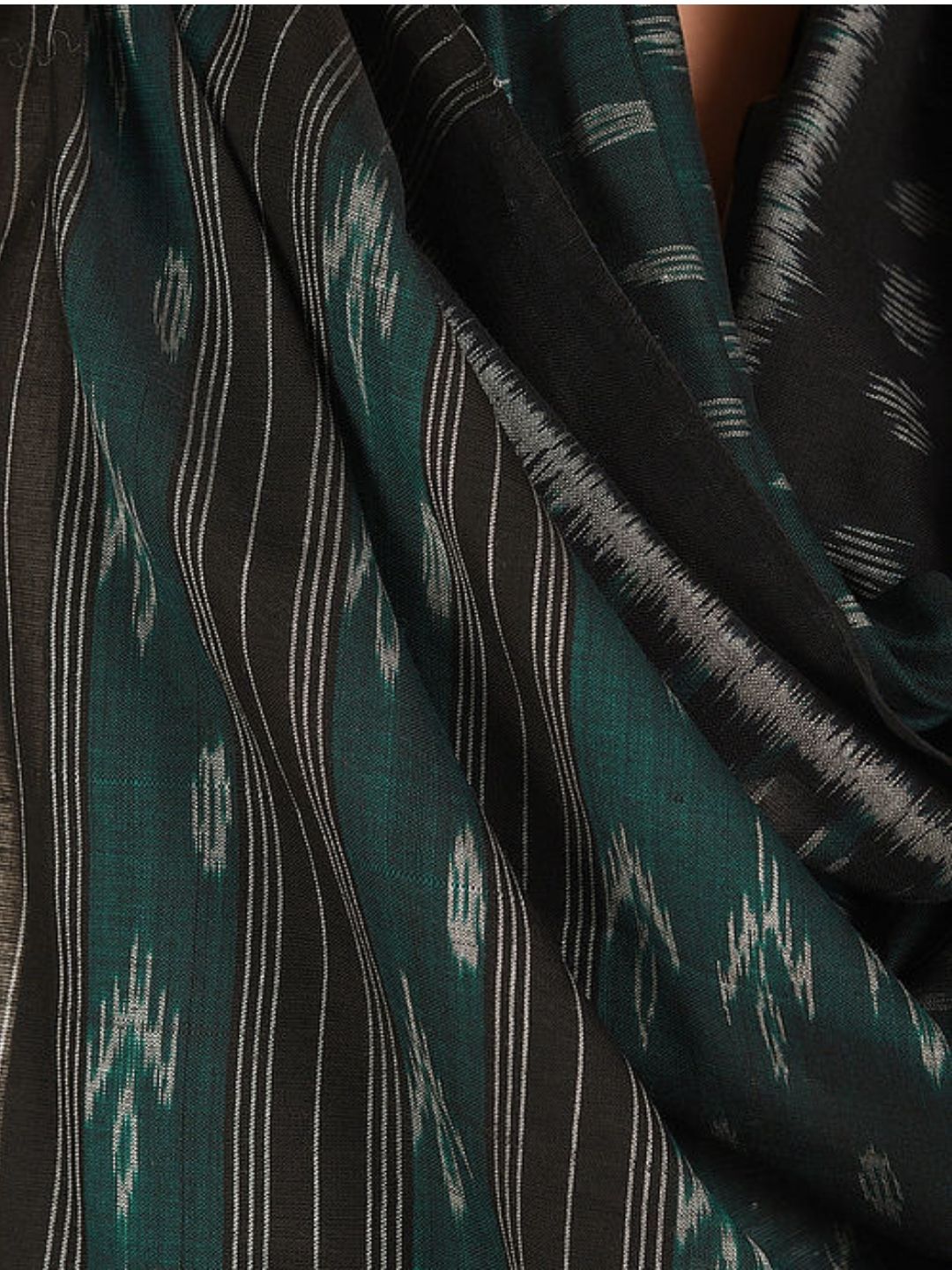Green Cotton Odisha Ikat Stole