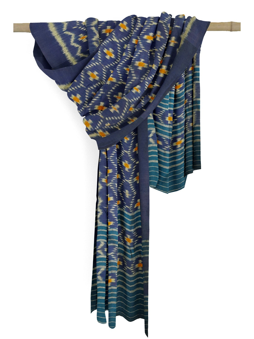 Blue Odisha Cotton Ikat Dupatta