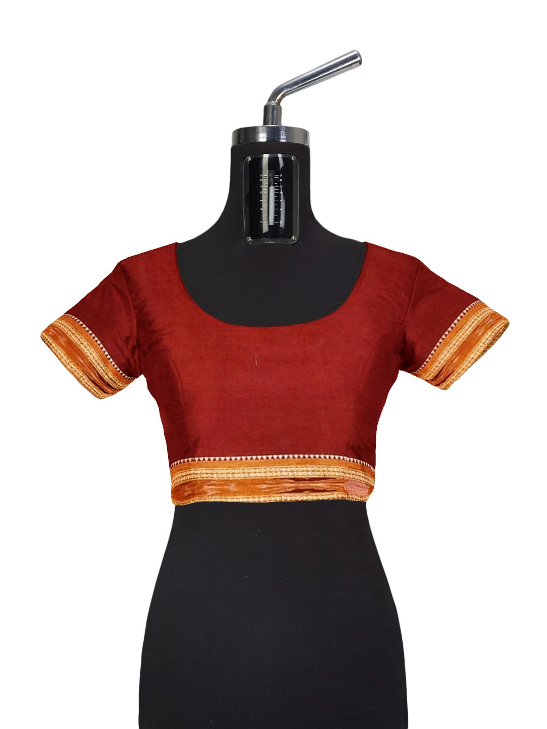 Rust Cotton Khandua Odisha Ikat saree with cotton Sambalpuri ikat blouse piece