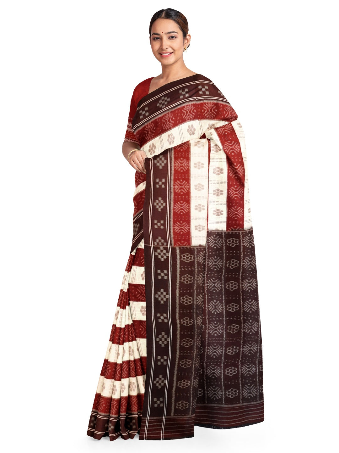 Hycco Cotton Odisha Ikat saree  with matching blouse piece