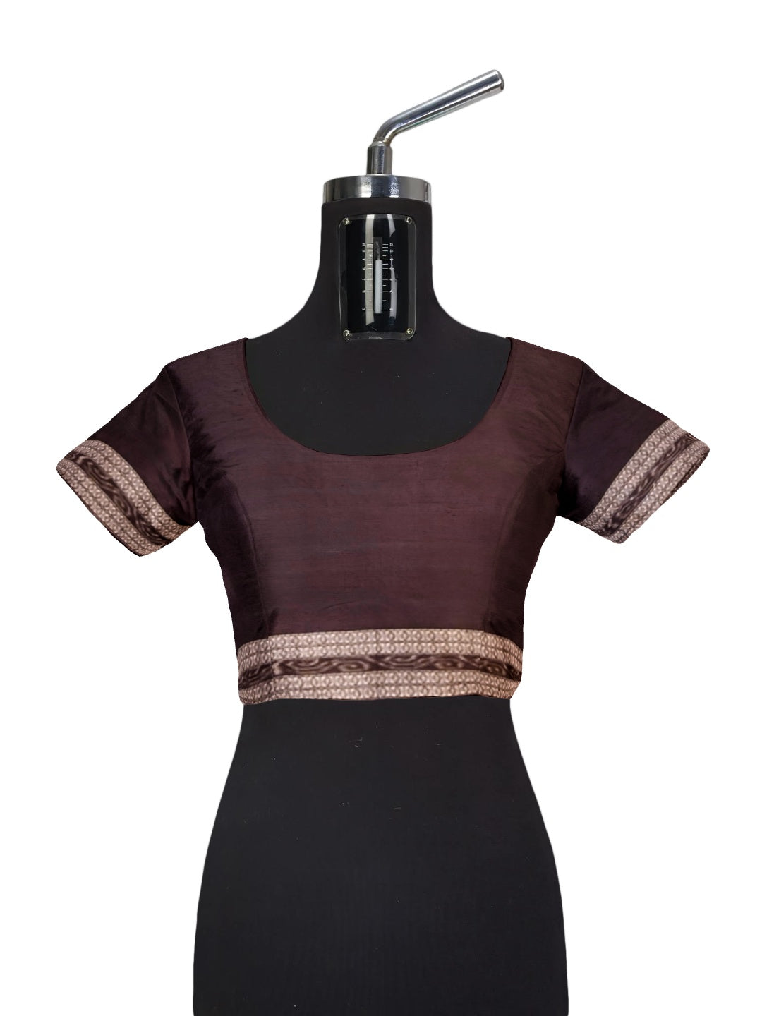 Maroon white with black Sambalpuri Sachipar Cotton Saree with mix match blouse piece