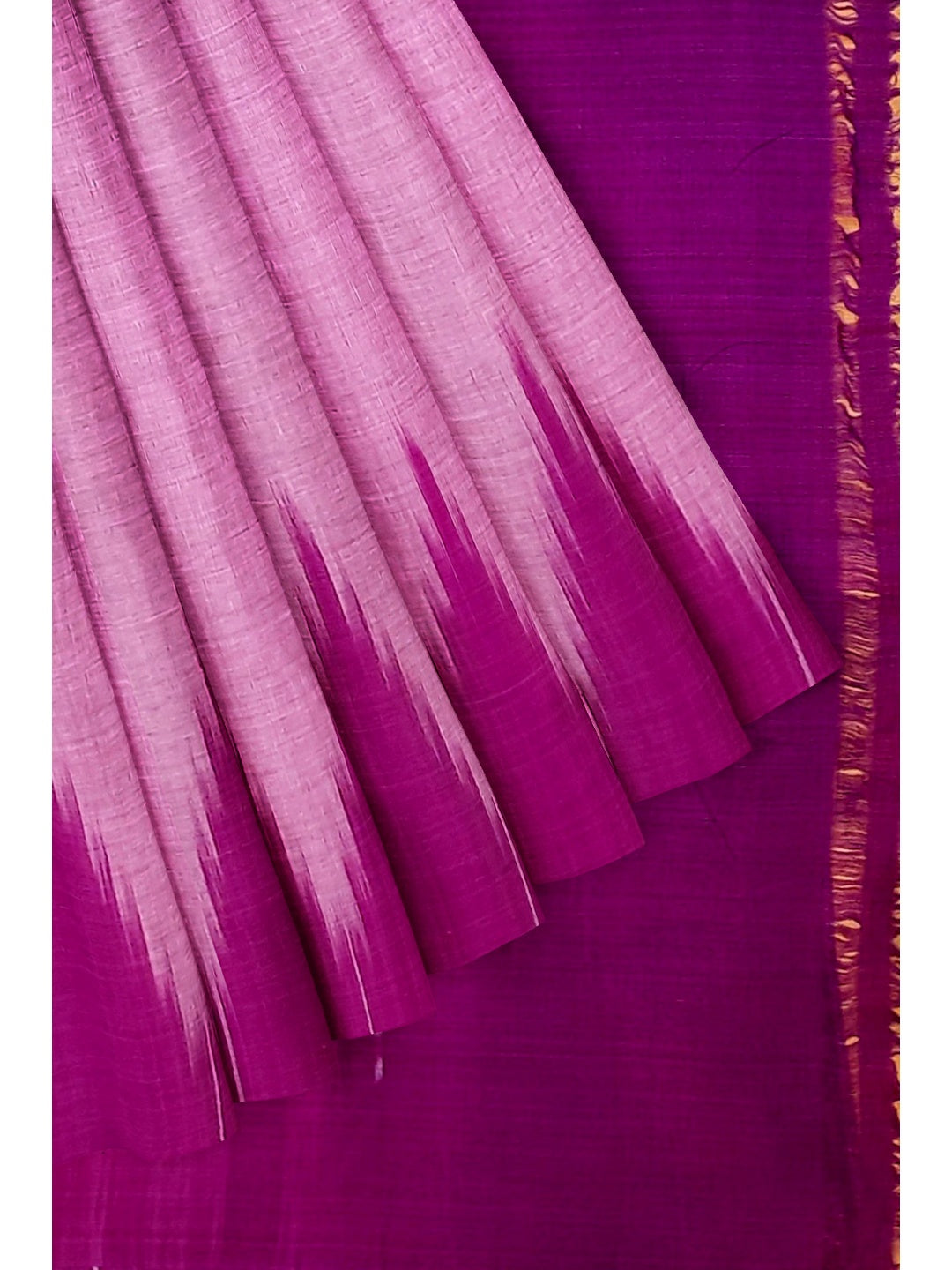 Purple Cotton Odisha Ikat saree  with mix match cotton ikat blouse