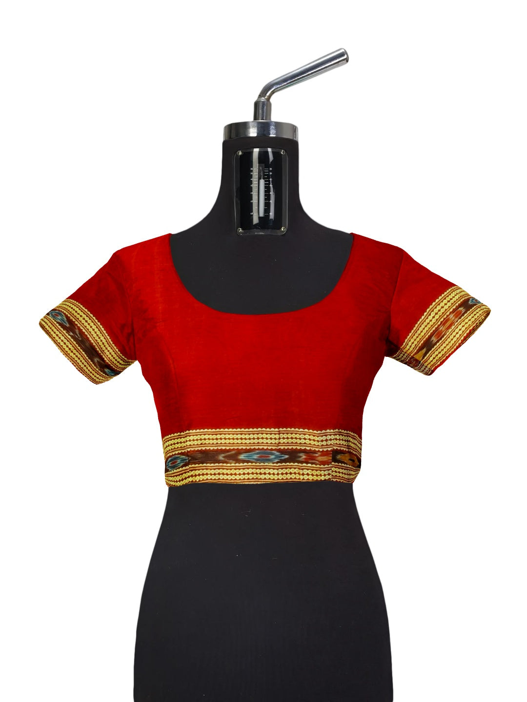Brown dual shade Sambalpuri Saree with matching cotton Ikat blouse piece
