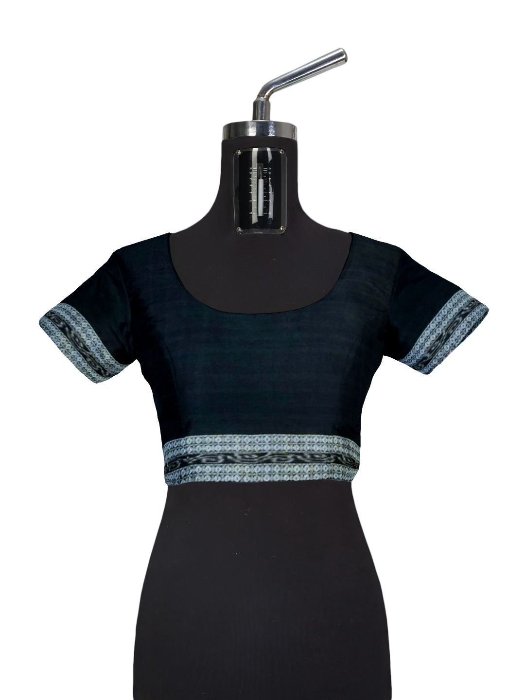 Blue cotton Sambalpuri Saree paired with cotton ikat blouse piece