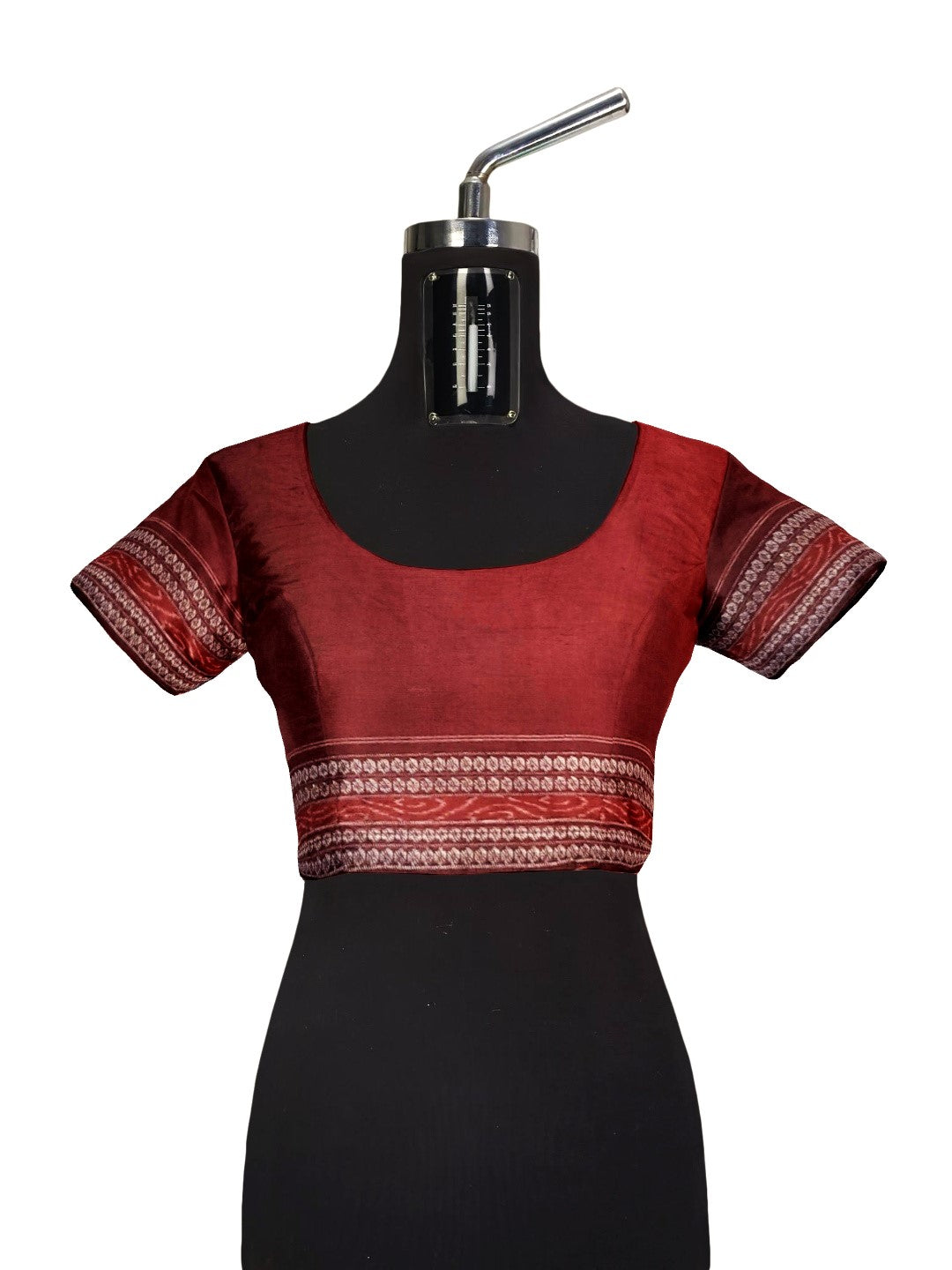 Brown Cotton Odisha Ikat saree with mix match cotton ikat blouse piece