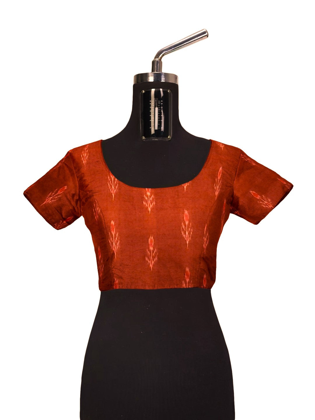 Beige Maroon buti Cotton Odisha Ikat saree with mix match cotton ikat blouse