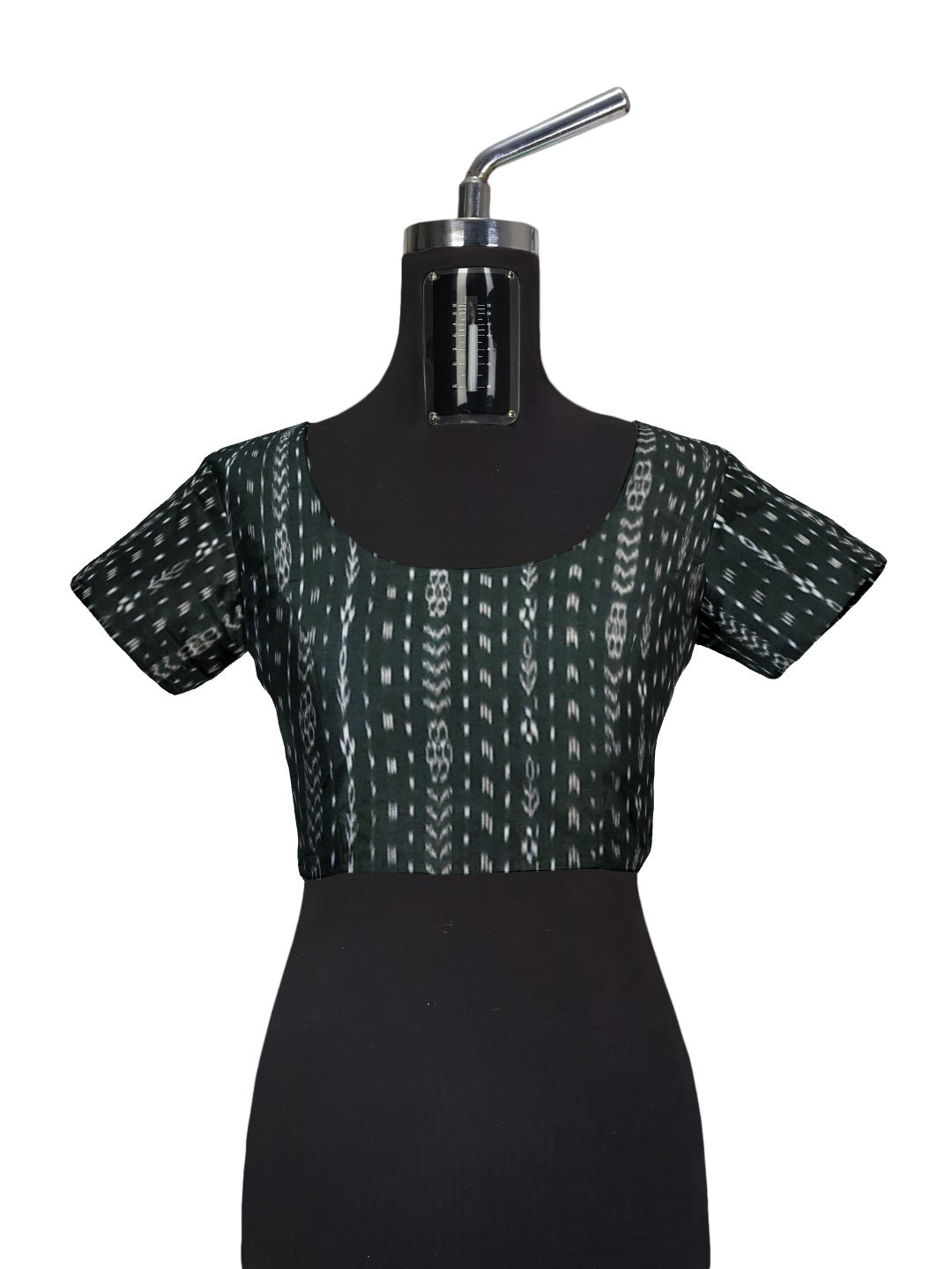 Pink Odisha Ikat saree with cotton ikat blouse piece