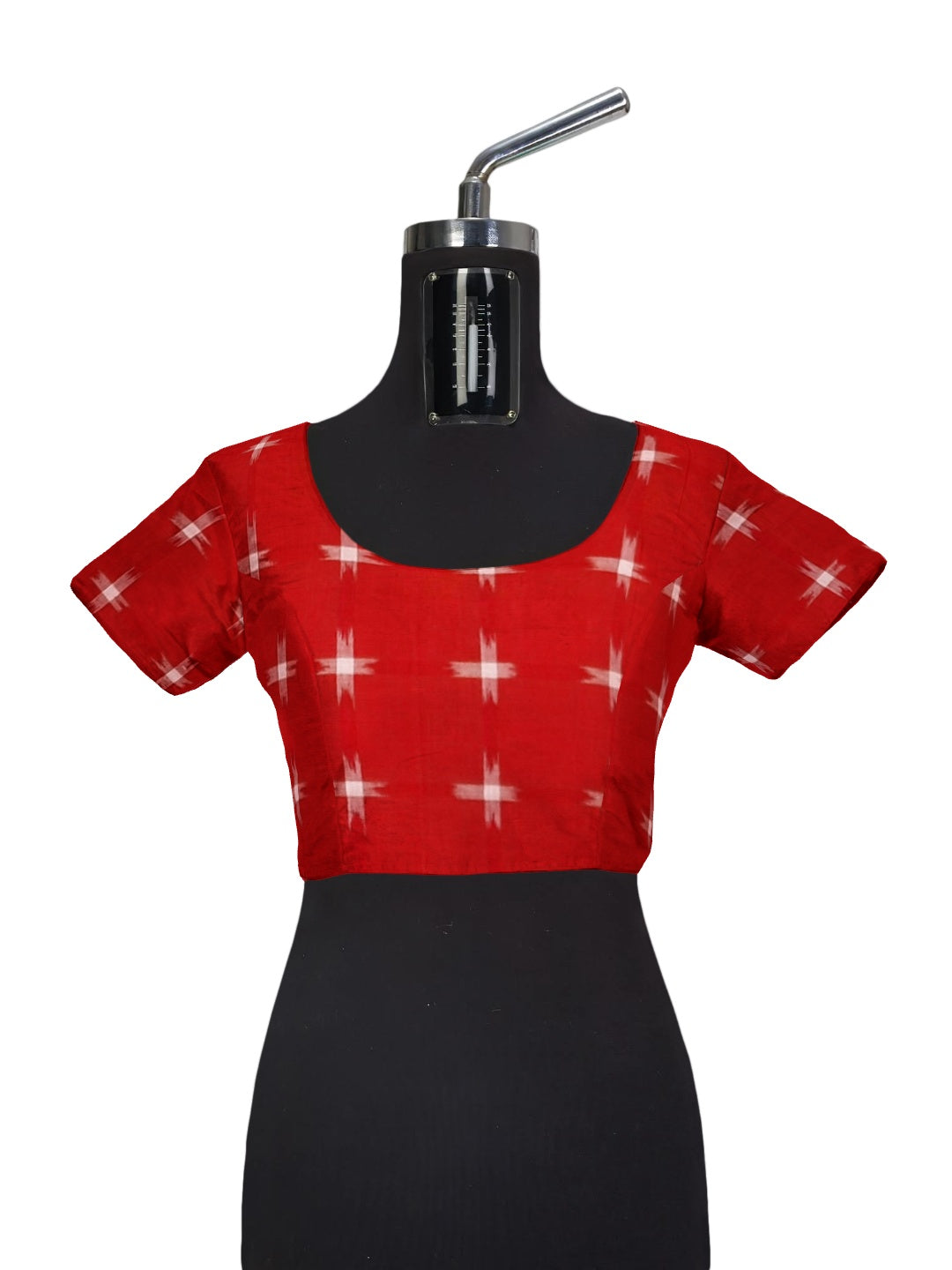 Pink and Red Cotton Odisha Ikat saree  with mix match cotton ikat blouse piece