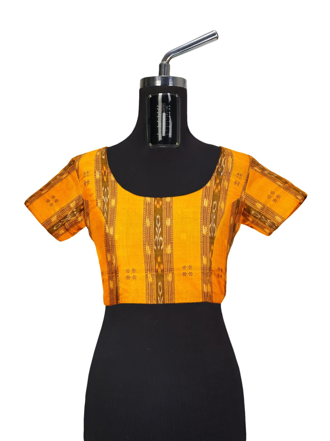 Green body Cotton Odisha Ikat saree with mix match blouse piece