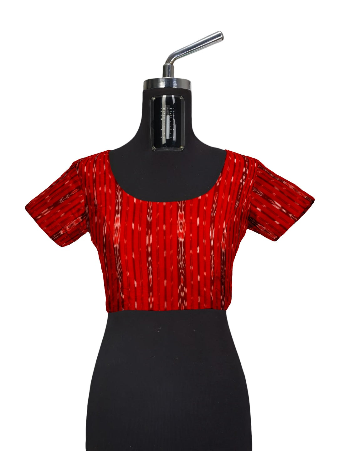 Beige with Maroon Cotton Odisha Ikat saree  with mix match cotton ikat blouse