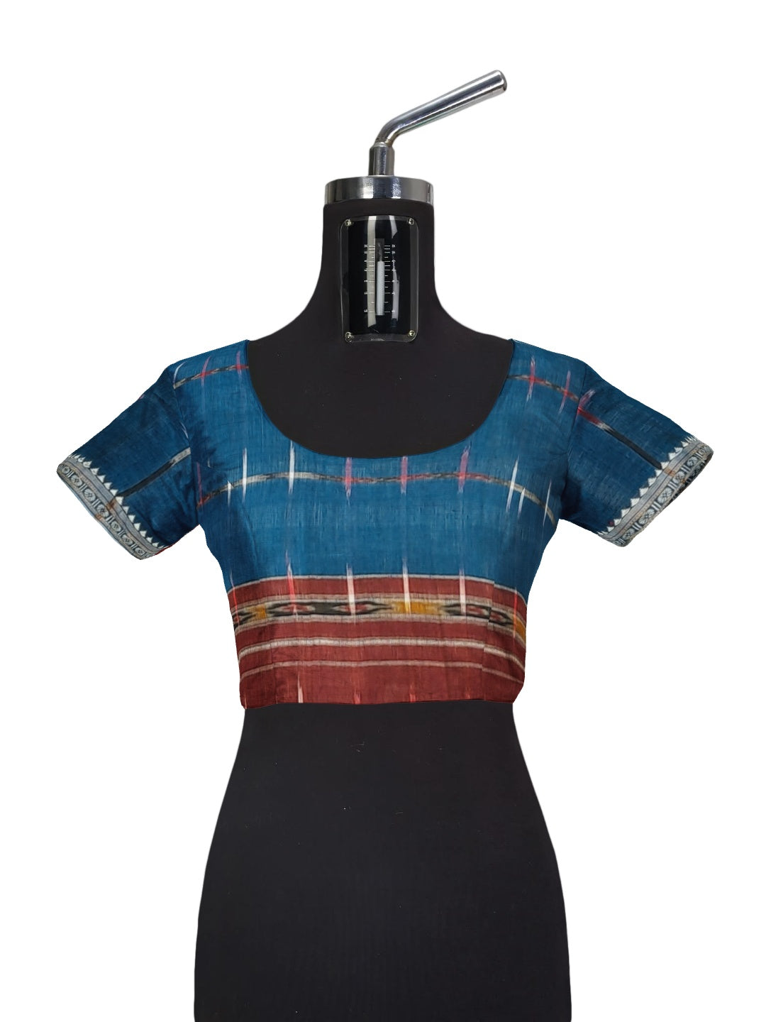 Grey Cotton Odisha Ikat saree with mix match cotton ikat blouse piece