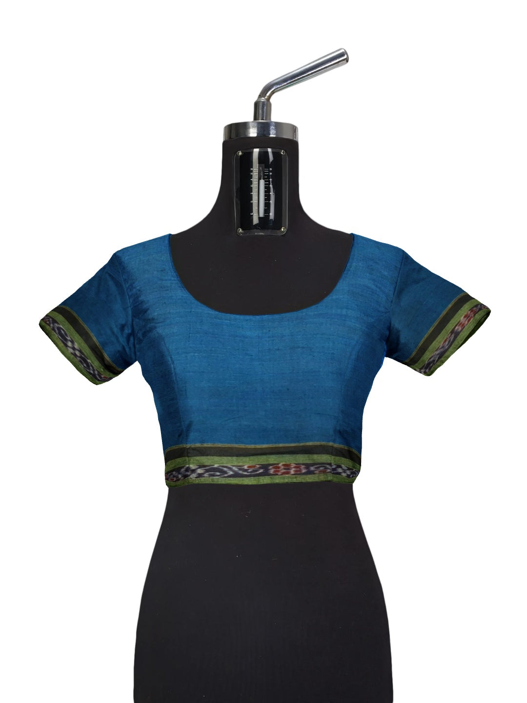 Brown Cotton Odisha Ikat saree with mix match cotton ikat blouse piece