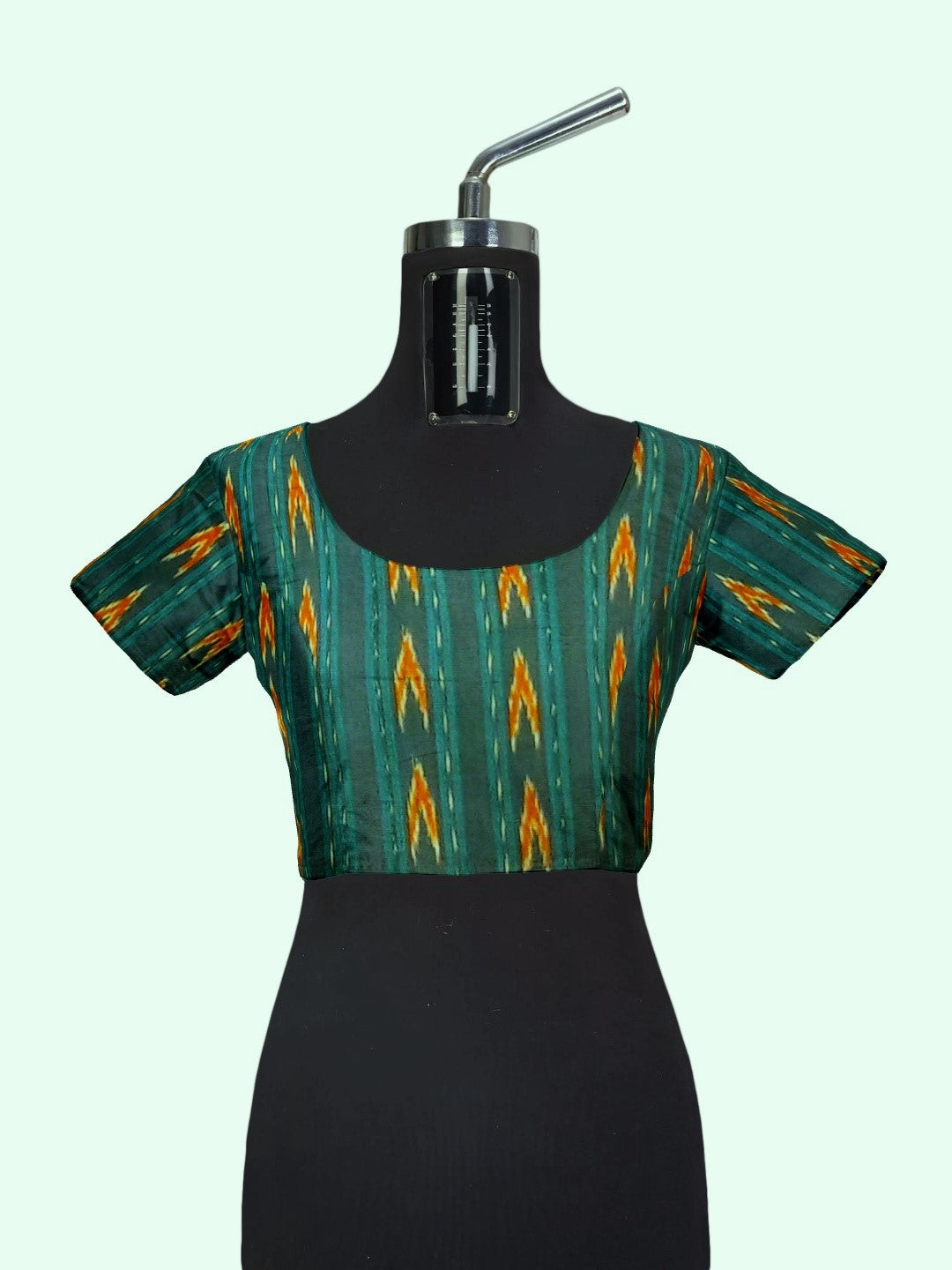 Black Cotton Tarabali Odisha Ikat saree with mix match cotton ikat blouse piece