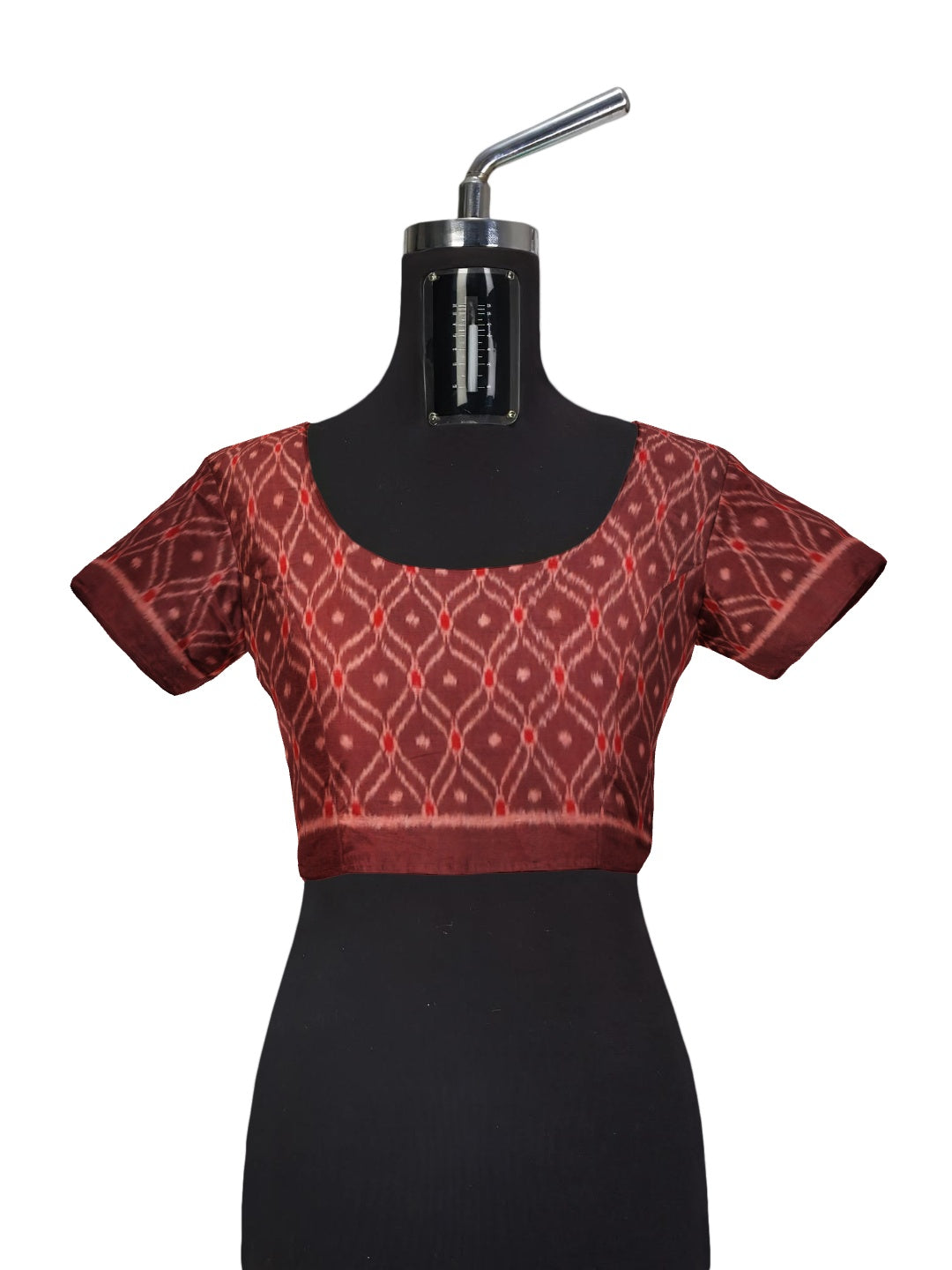 Off-white Cotton Odisha Ikat saree with cotton ikat blouse piece