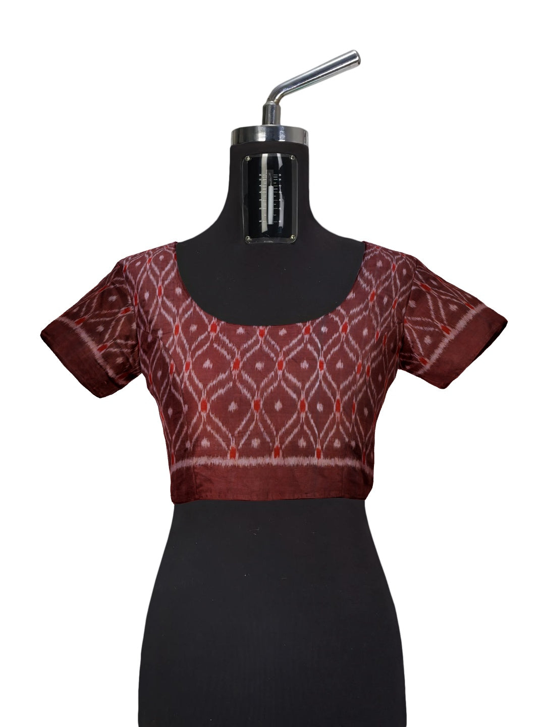 Brown Cotton Odisha Ikat saree  with mix match cotton ikat blouse piece