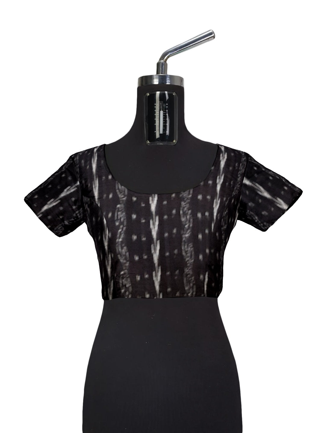 Beige with Black Cotton Odisha Ikat saree  with mix match cotton ikat blouse