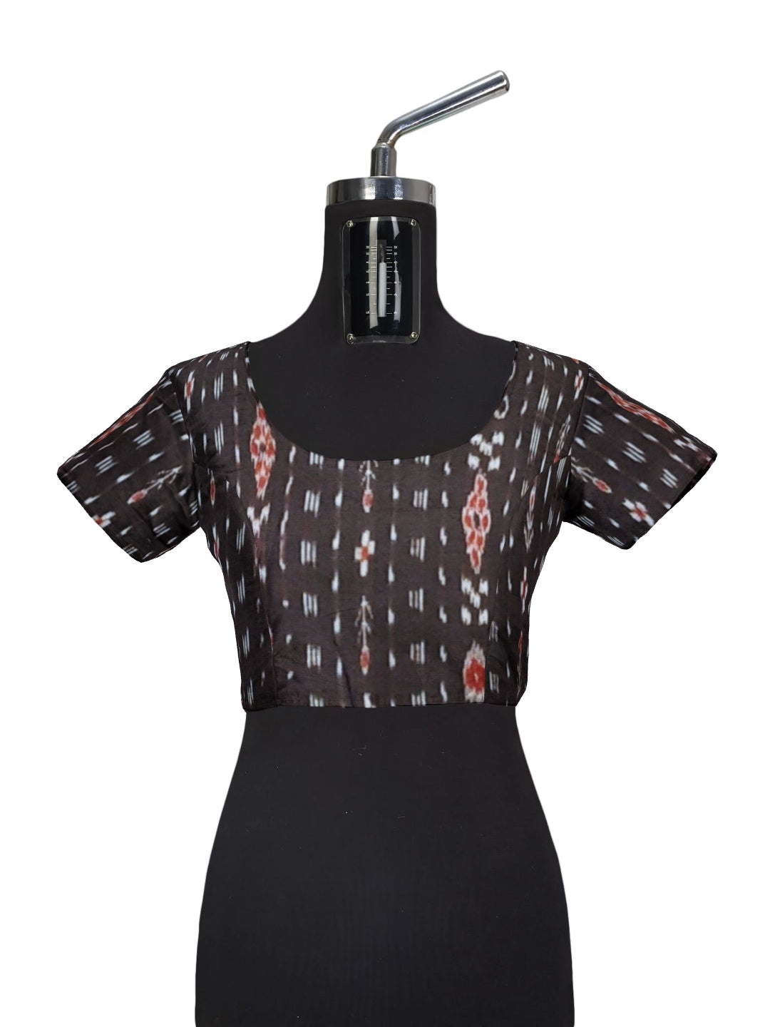 Maroon Cotton Odisha Ikat saree with mix match cotton ikat blouse