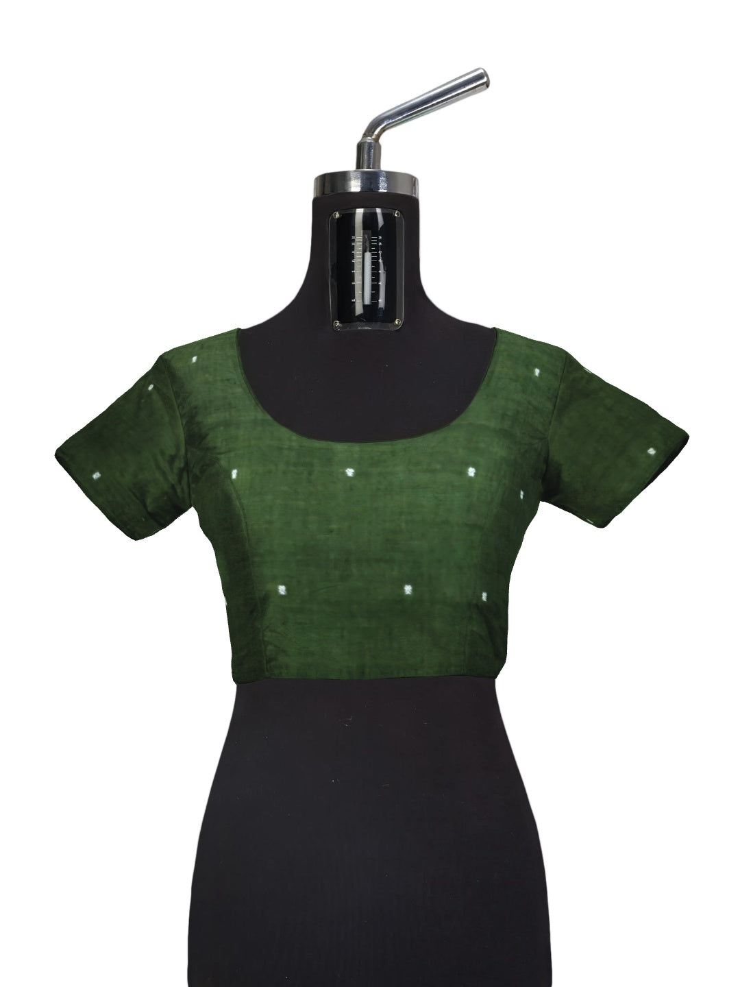 White wide border Cotton Odisha Ikat saree with mix match cotton ikat blouse