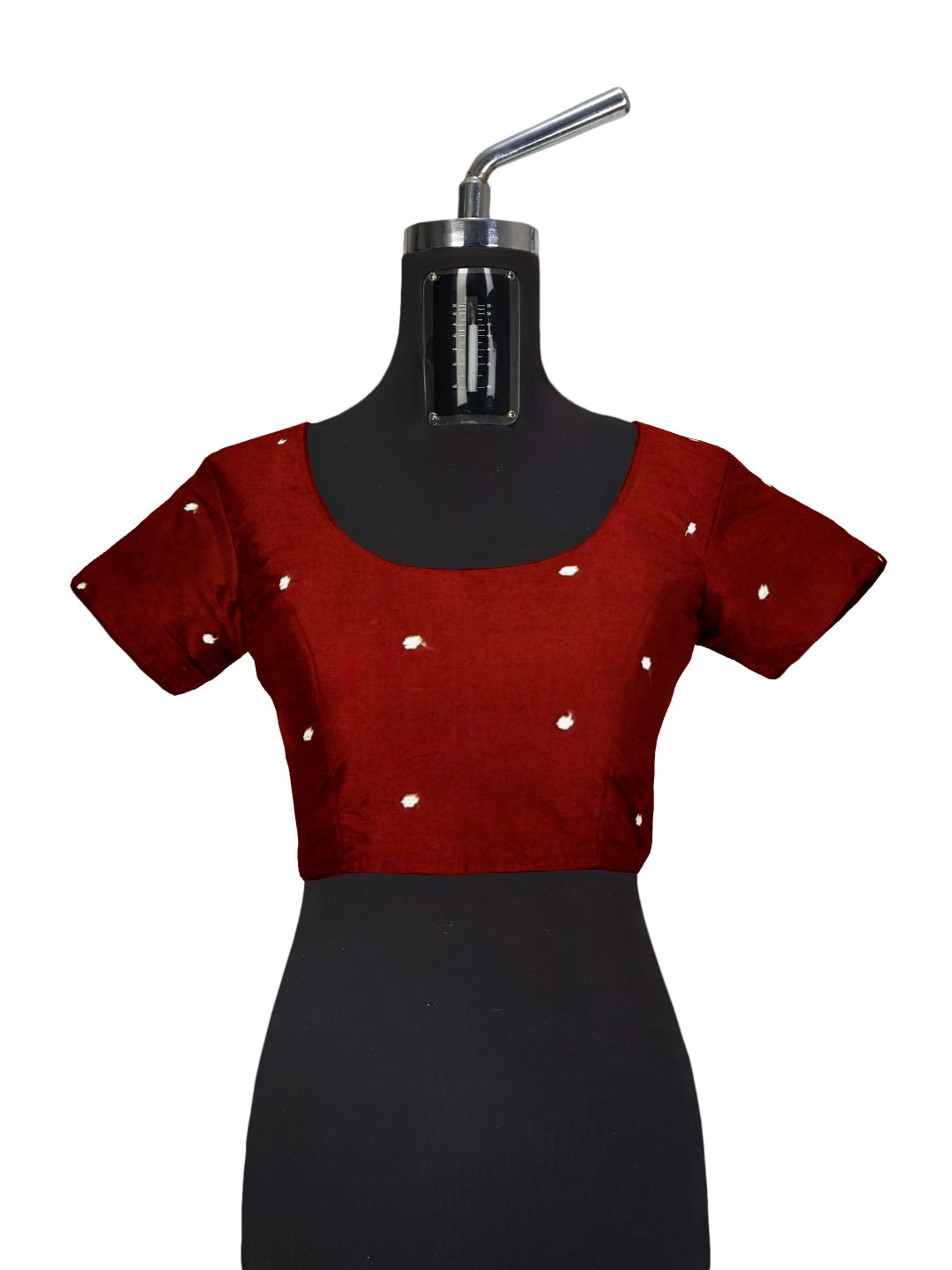 Black cotton ikat Saree with mix match red cotton Ikat blouse