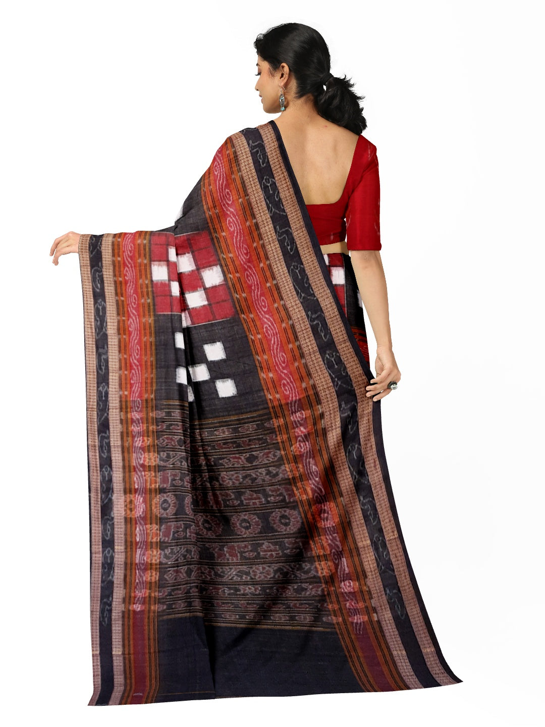 Bichitrapuri Sambalpuri  Cotton Saree with cotton ikat blouse piece
