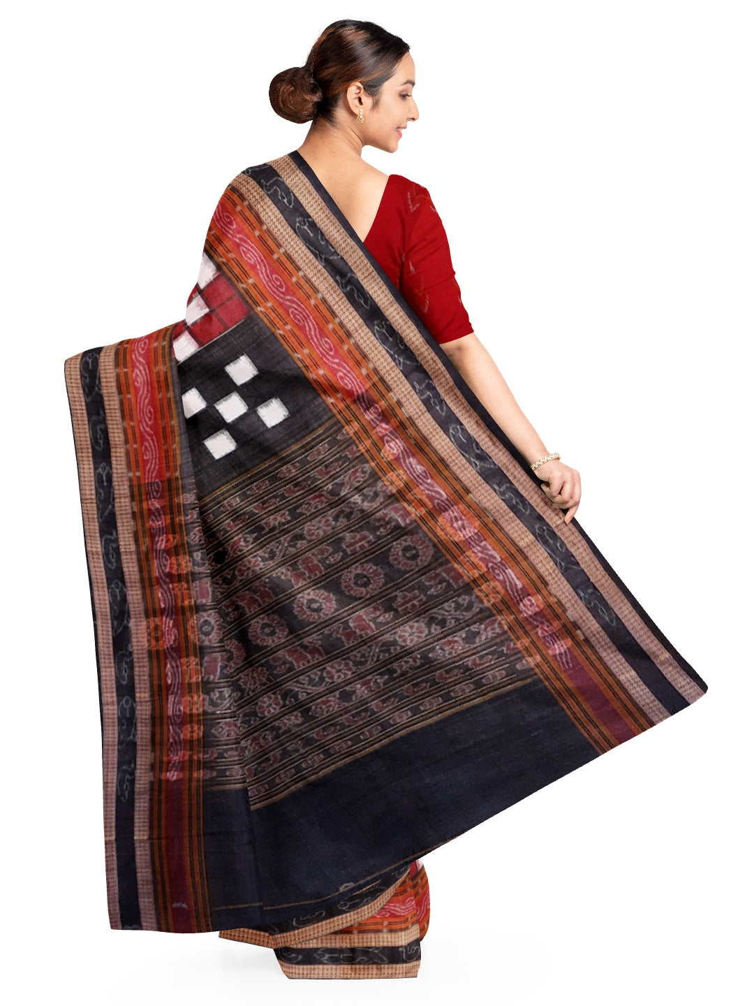 Bichitrapuri Sambalpuri  Cotton Saree with cotton ikat blouse piece