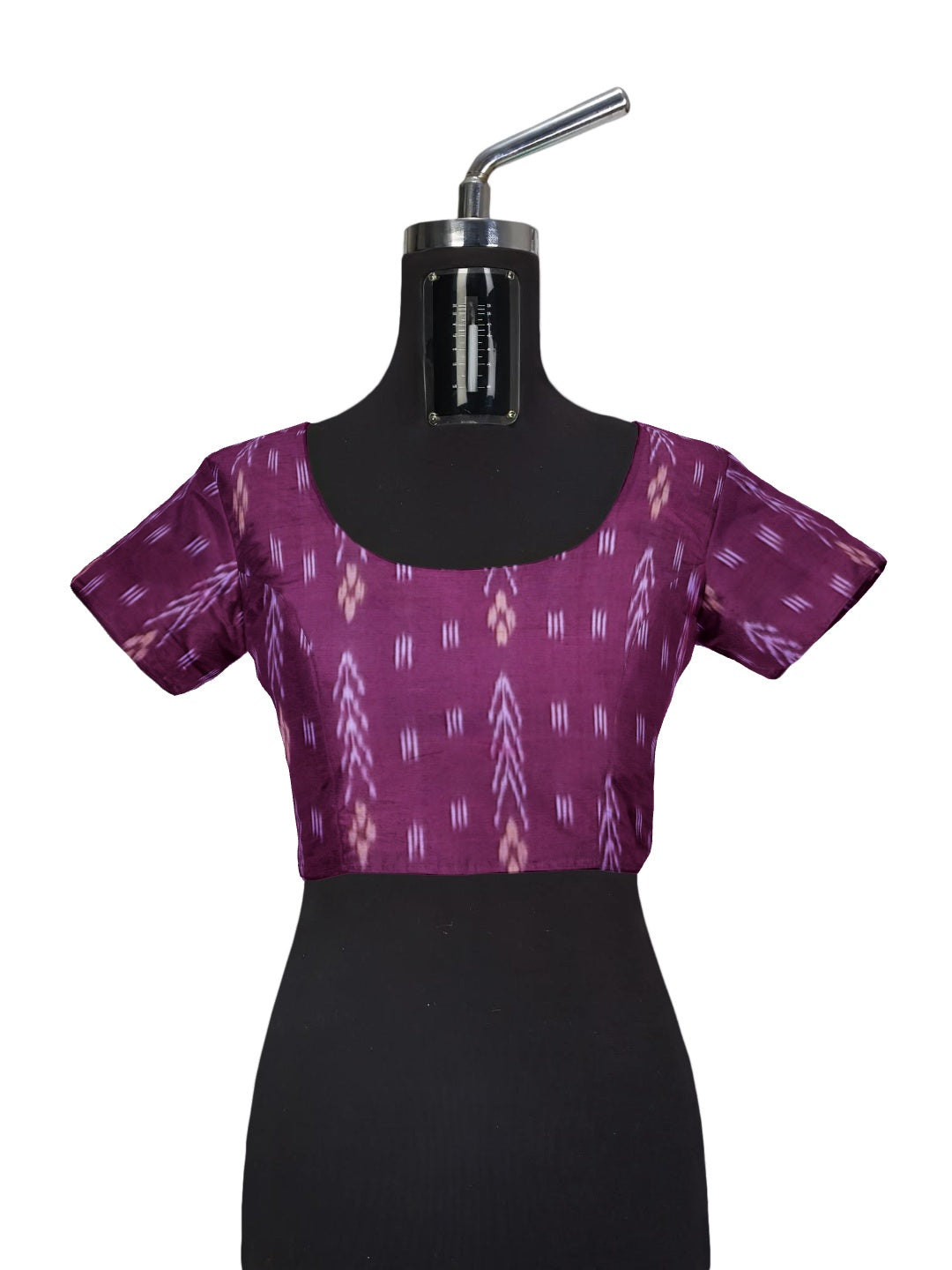 Purple Pink Cotton Odisha Ikat saree  with mix match cotton ikat blouse