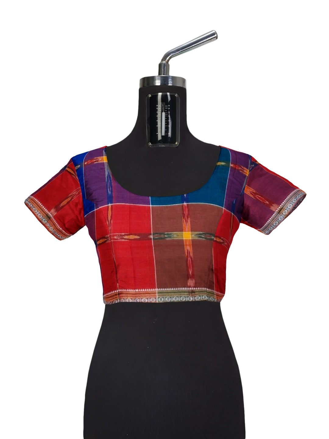 Violet Cotton Odisha Ikat saree  with mix match cotton ikat blouse