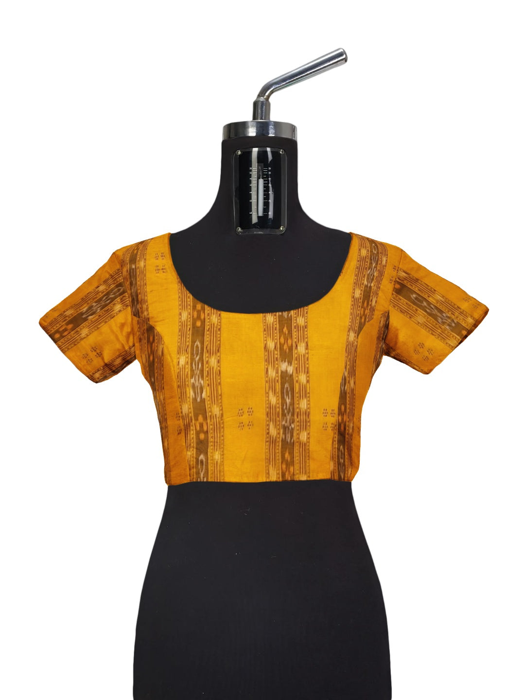 Off-white Cotton Odisha Ikat saree  with mix match cotton ikat blouse piece
