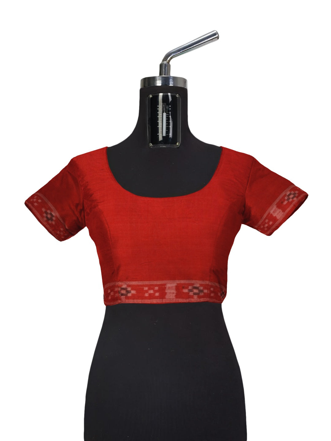 Brown Cotton Odisha Ikat saree with cotton ikat blouse piece