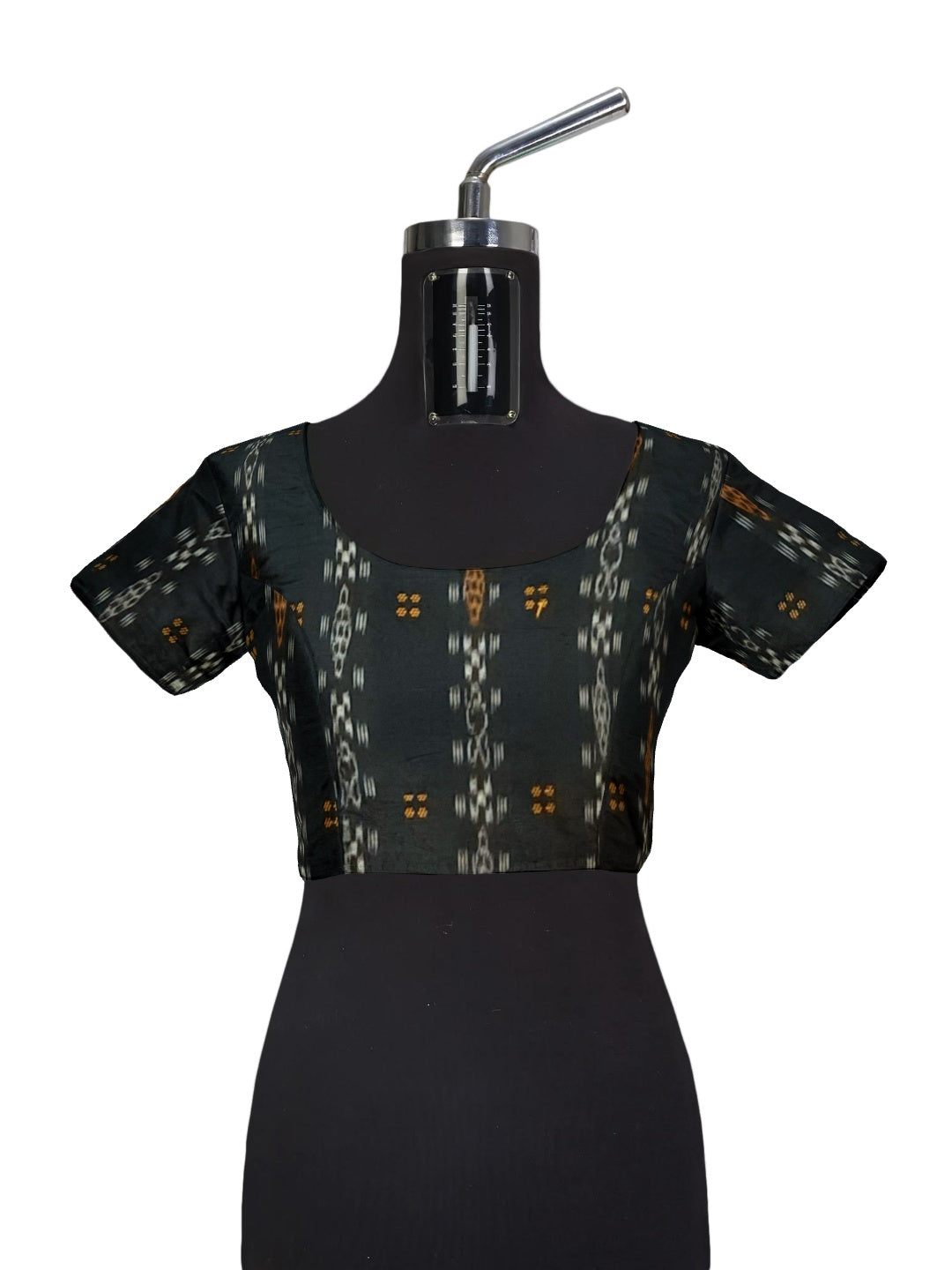 Multi Coloured Cotton Odisha Ikat saree with cotton ikat blouse piece