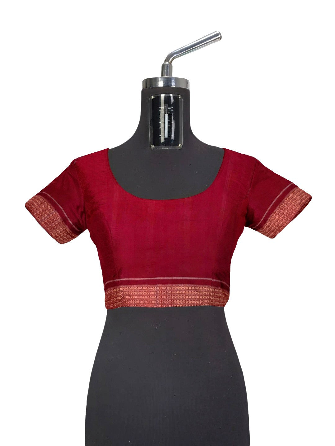 Grey and Red Sambalpuri Cotton Bomkai Saree with running blouse piece