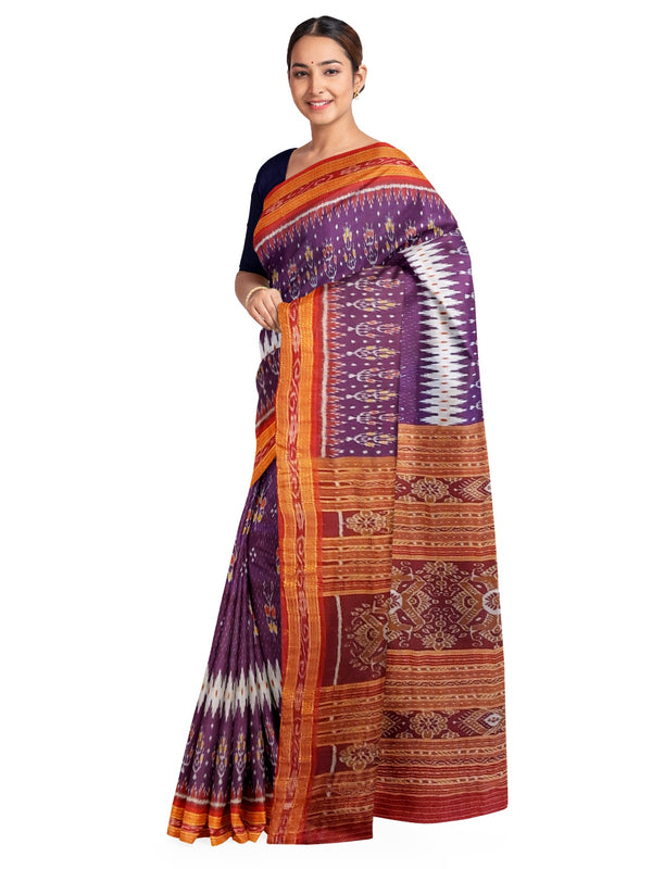 Pink Bomkai sambalpuri silk saree – Boyanika Odisha