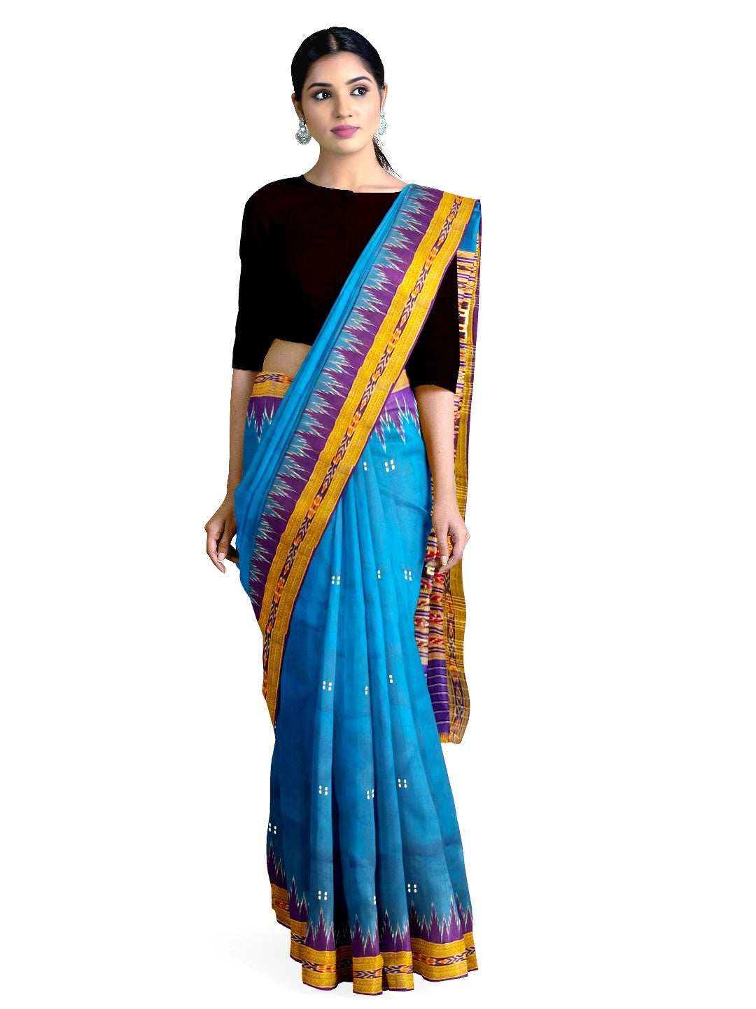 Blue Odisha Khandua Pata Silk Saree