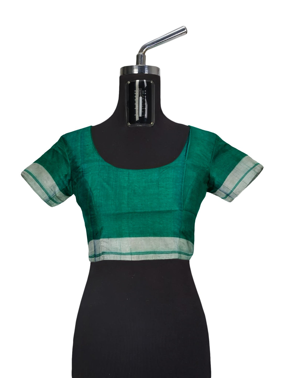 Chocolate brown Phodo Kumbha Gangajamuna Border Tussar Silk Saree with running blouse piece