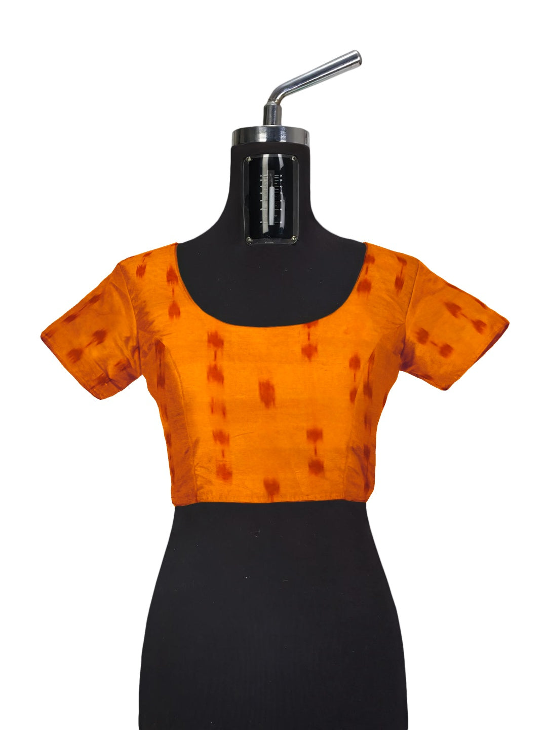 Beige Tussar Silk Odisha Ikat Saree with cotton ikat blouse piece