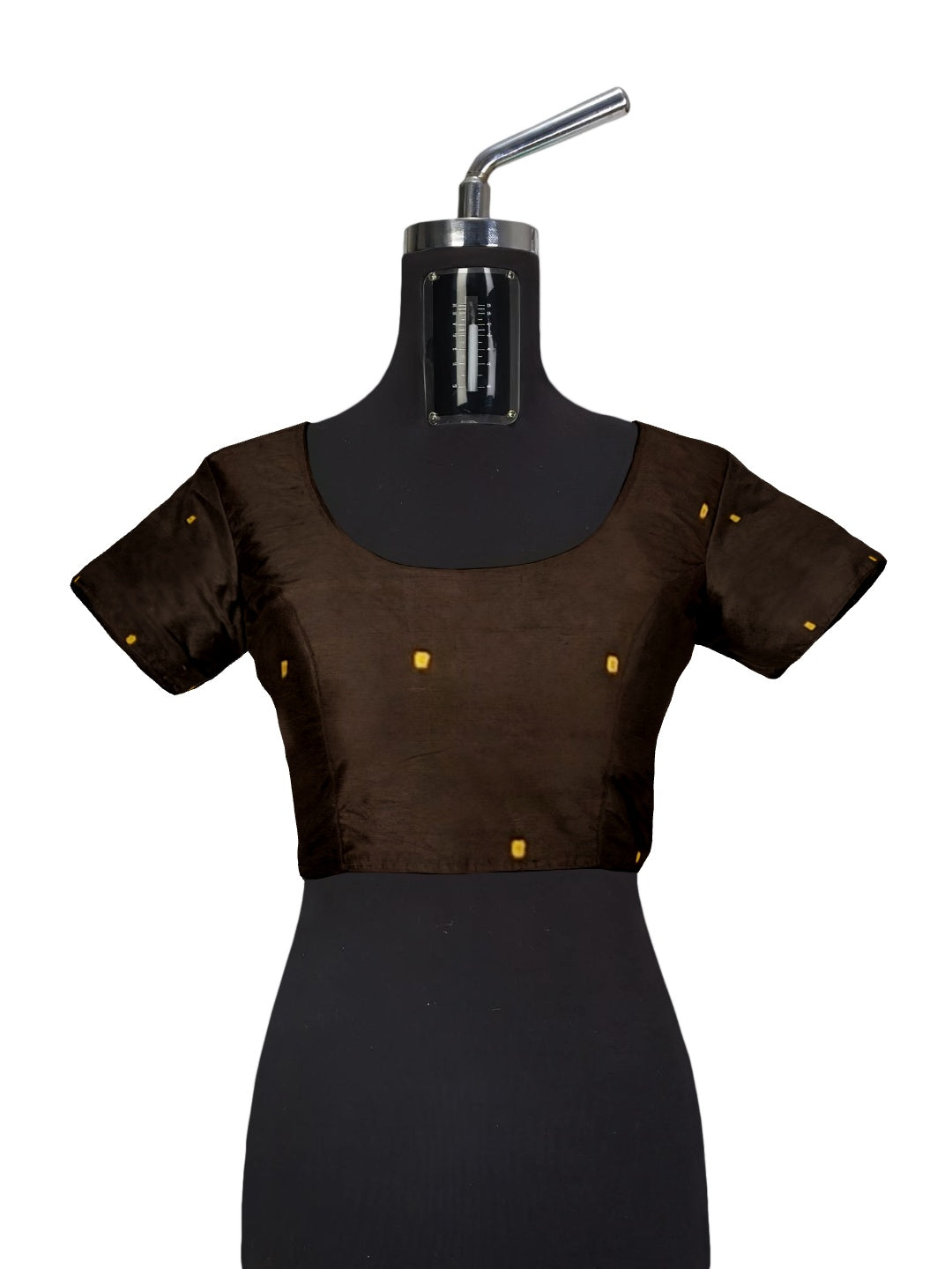 Black with Orange Odisha Khandua Patta Silk Saree paired with cotton ikat blouse piece