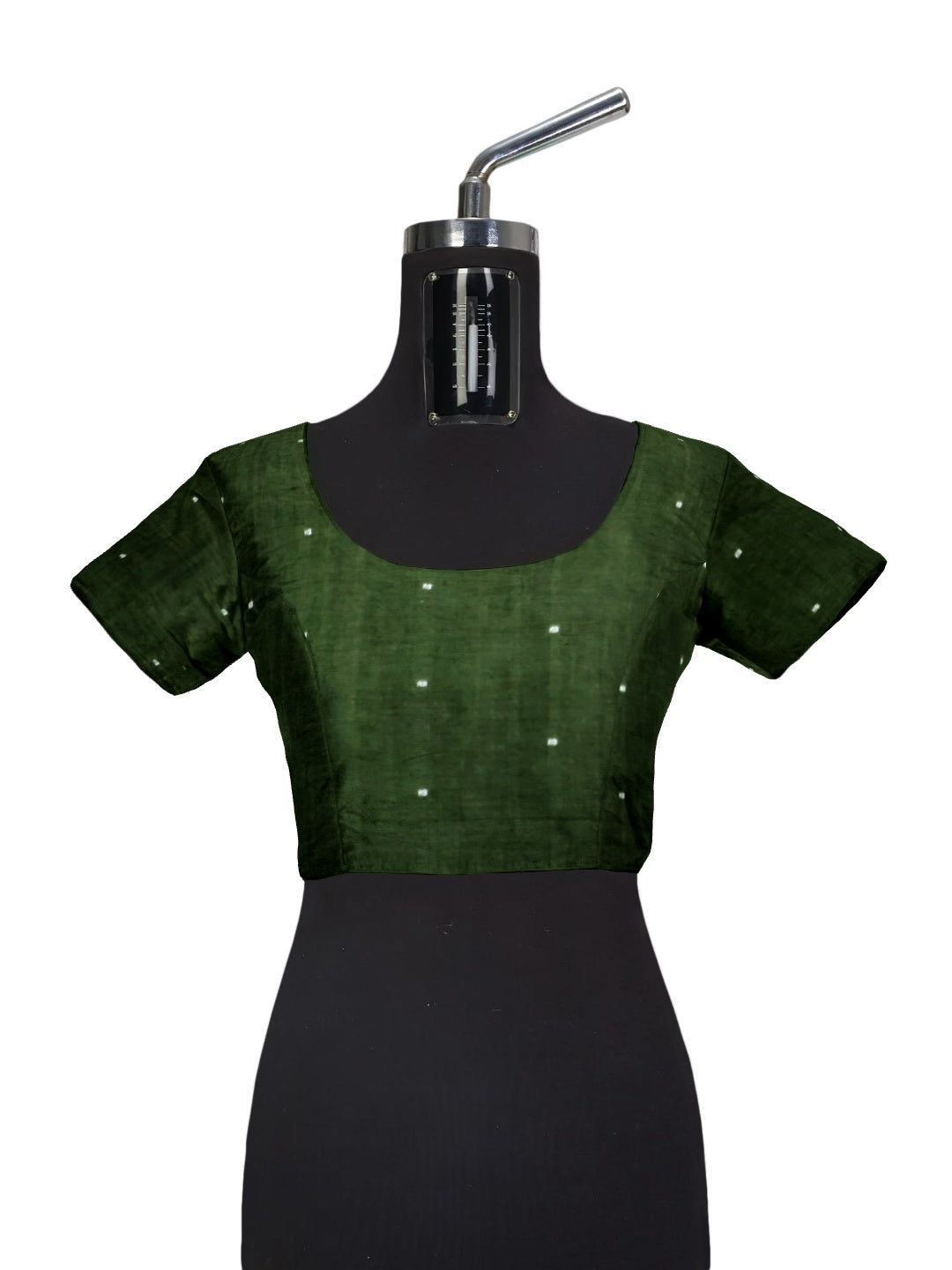 White wide border Cotton Odisha Ikat saree with mix match cotton ikat blouse