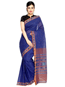 CraftsCollection.in - Blue Odisha Handloom Sambalpuri Bandha Saree