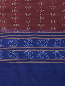 CraftsCollection.in -Purple Blue Cotton Sambalpuri Bandha Dupatta