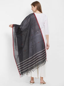CraftsCollection.in -Black Odisha Cotton Sambalpuri Dupatta