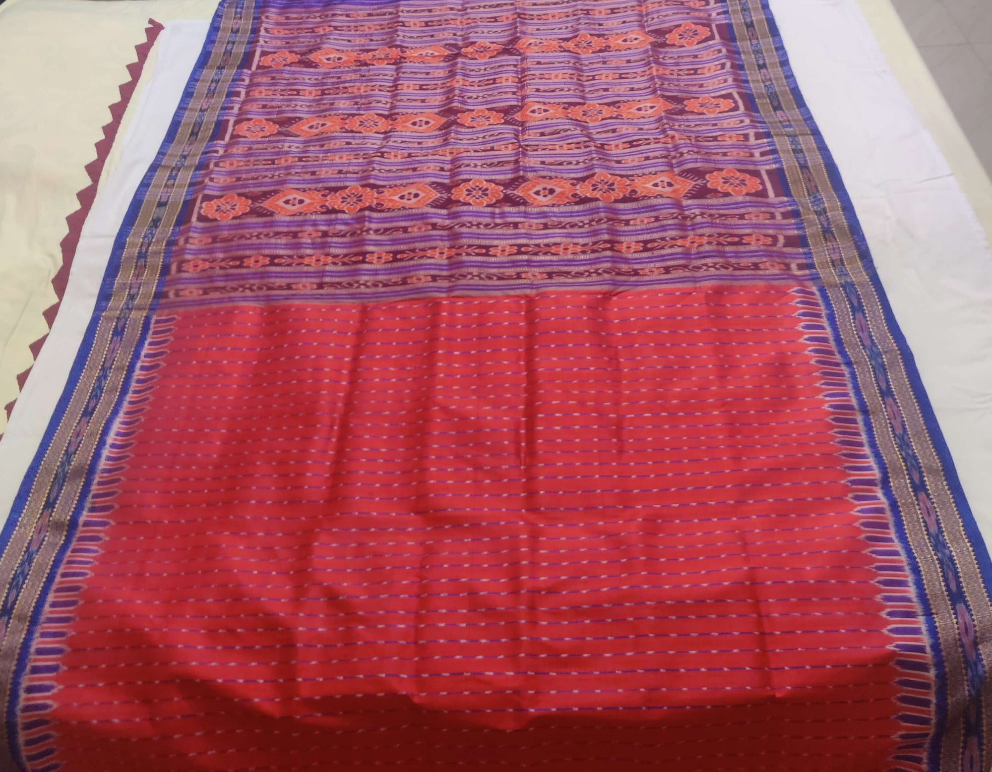 Red Angimala Odisha Khandua Silk Saree