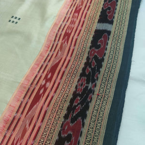 Beige Sachipar Sambalpuri Silk Saree - Crafts Collection