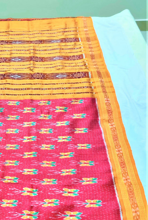 Amp up your ethnic look with the exclusive red base handwoven sambalpuri  silk saree with traditional ikat and dooby work in the body. To… | Instagram