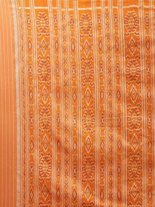 CraftsCollection.in - Peach Orange Odisha Cotton Sambalpuri Saree